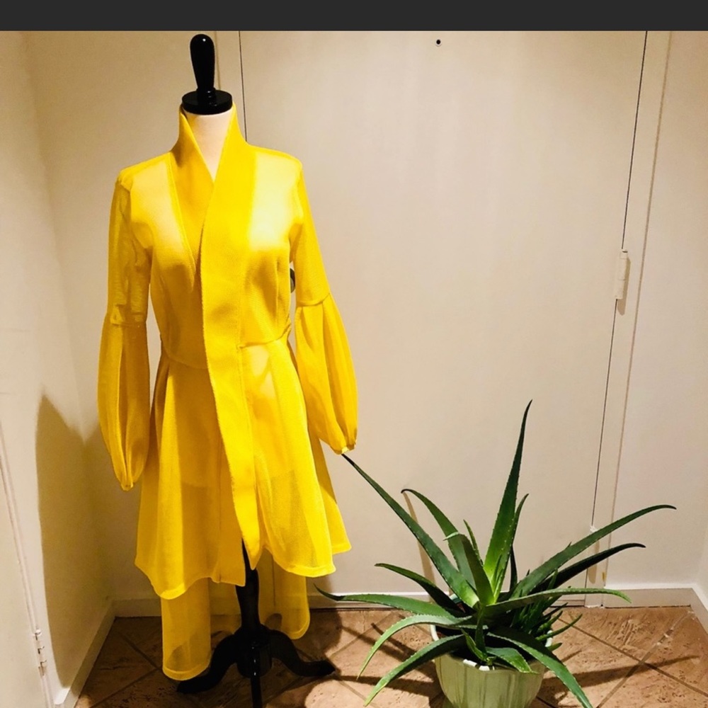 AKIRA Yellow Mesh Trench Coat